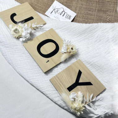 Lettre Scrabble Fleurs séchées