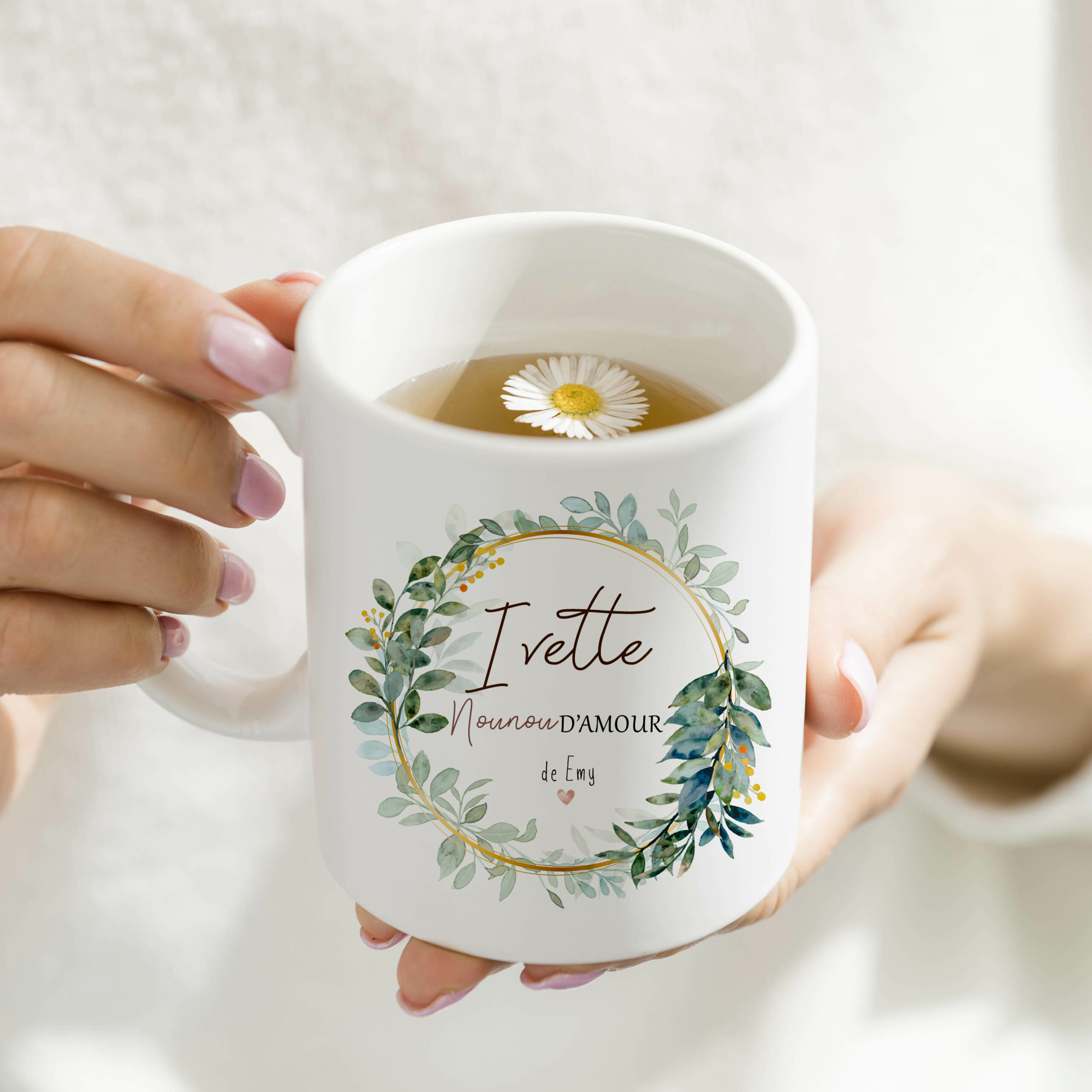 Mug Nounou d'Amour, Couronne d'Eucalyptus