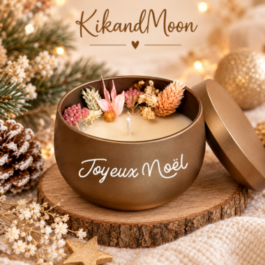Bougie Fleurie Noël