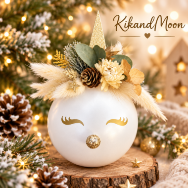 Boule de Noël Licorne Personnalisée