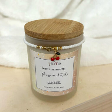 Bougie Parfumée "Poussière d'étoiles" avec son Bracelet