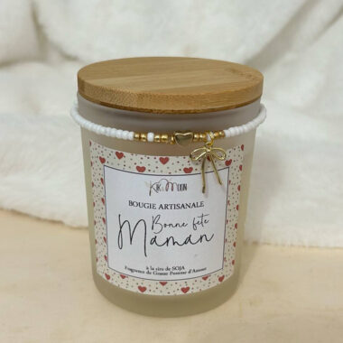 Bougie Parfumée "Bonne fête Maman" avec son Bracelet