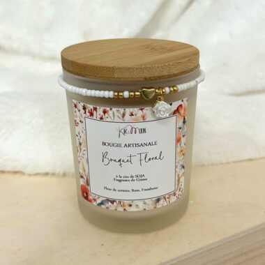 Bougie Parfumée "Bouquet Floral" avec son Bracelet