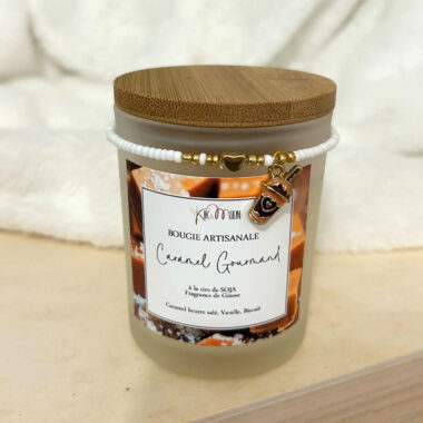 Bougie Parfumée "Caramel Gourmand" avec son Bracelet