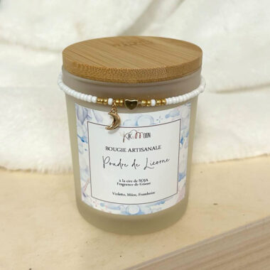 Bougie Parfumée "Poudre de Licorne" avec son Bracelet