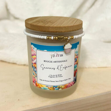 Bougie Parfumée "Sucreries d'Enfance" avec son Bracelet