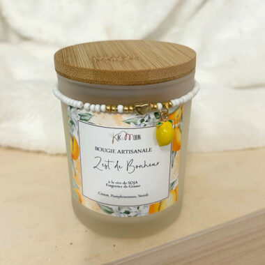 Bougie Parfumée "Zest de Bonheur" avec son Bracelet