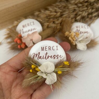 Magnet Couronne de fleurs personnalisé couleurs au choix