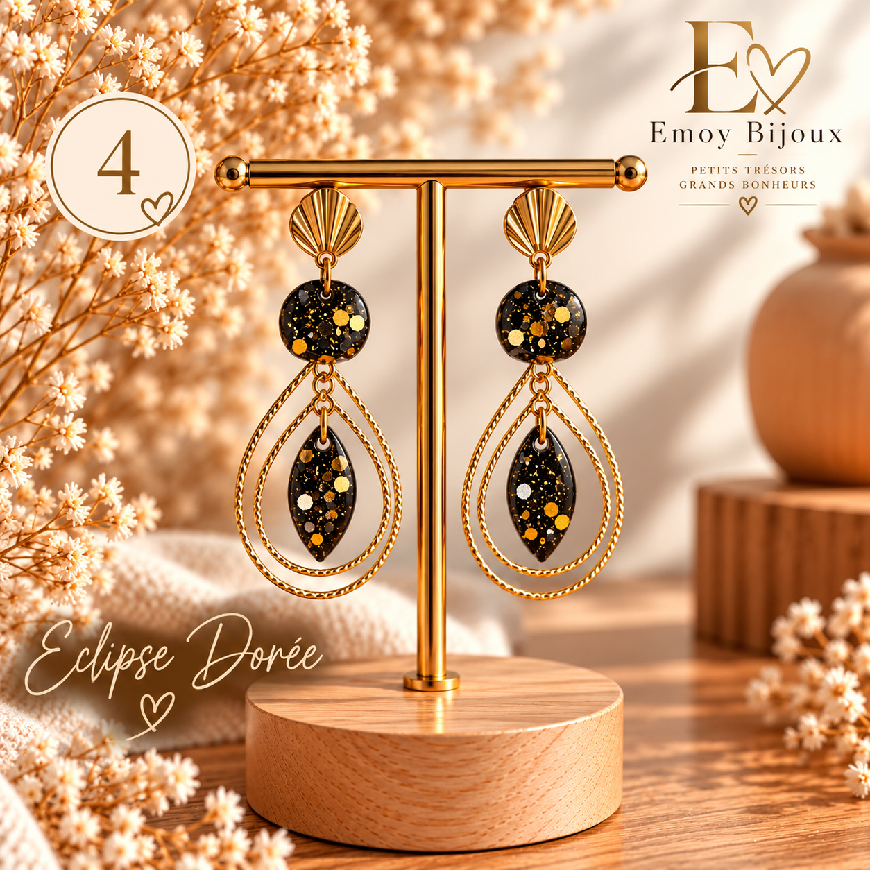 Eclipse dorée collection Emoy bijoux 4
