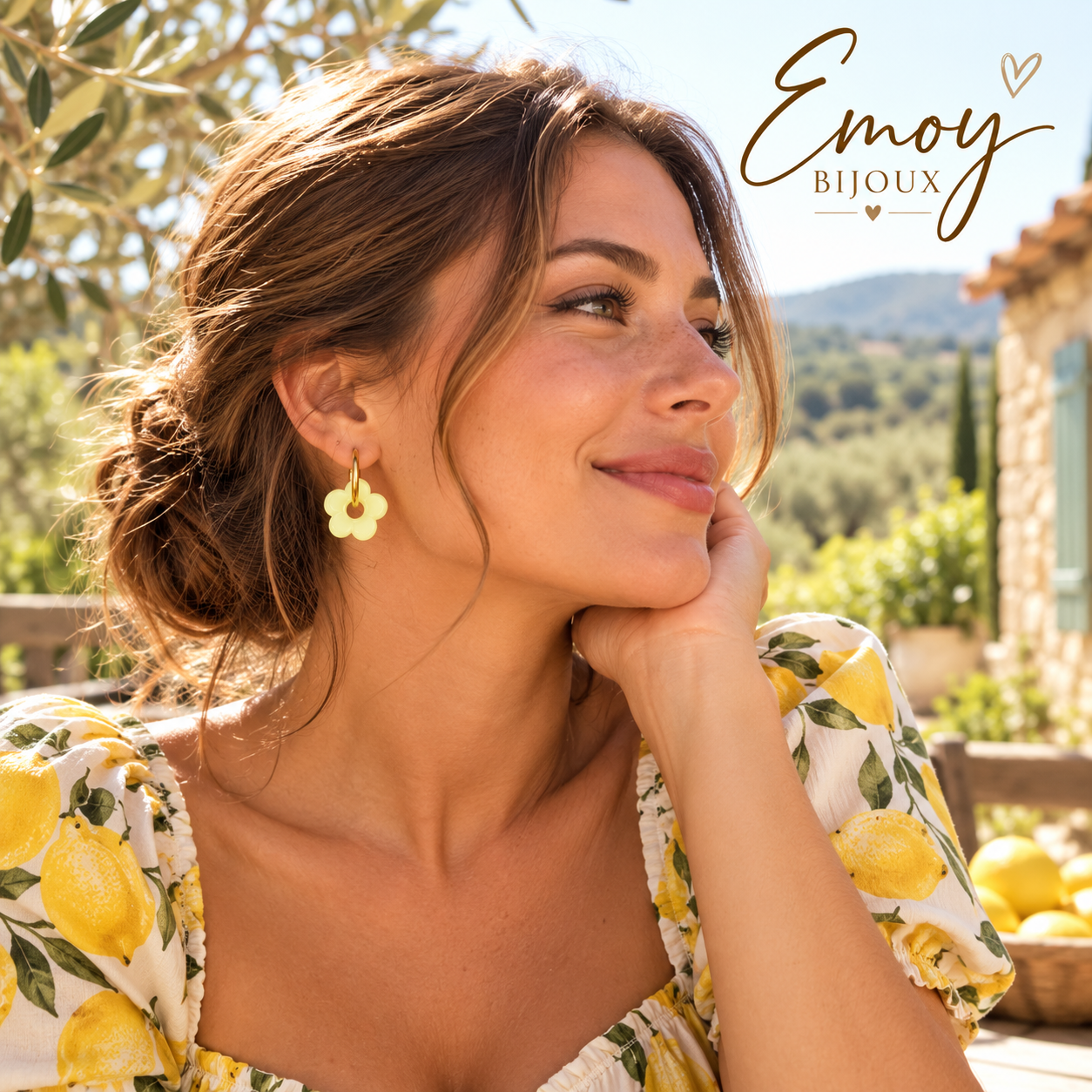 Emoy bijoux Flower Pastel citrons