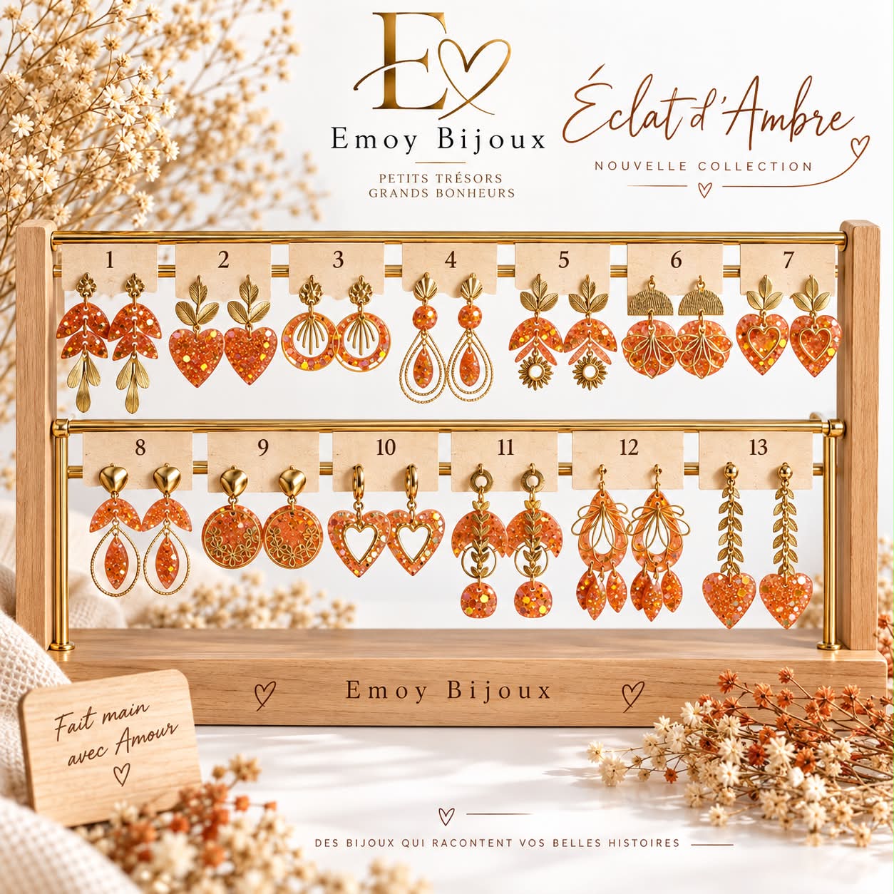 Emoy bijoux eclat dambre collection complete