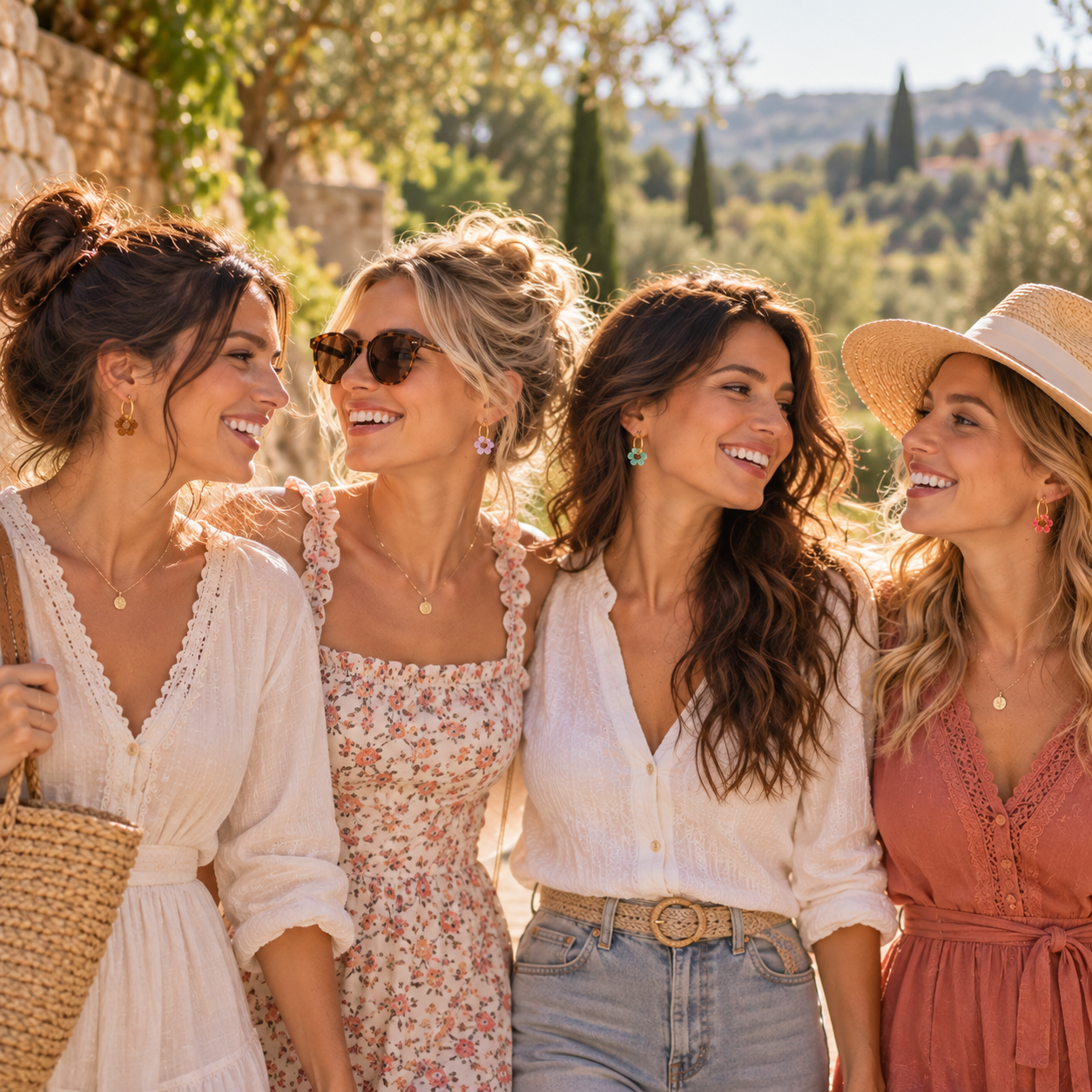 Amies au soleil doré Emoy bijoux