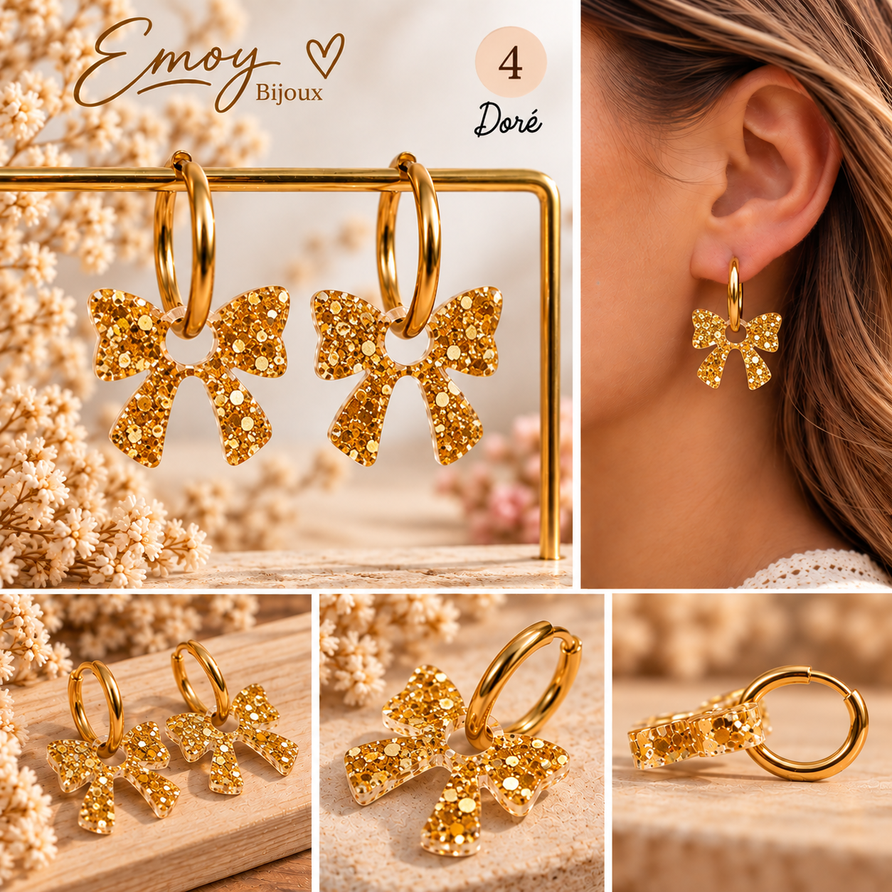 Collage de bijoux dorés Emoy Bijoux