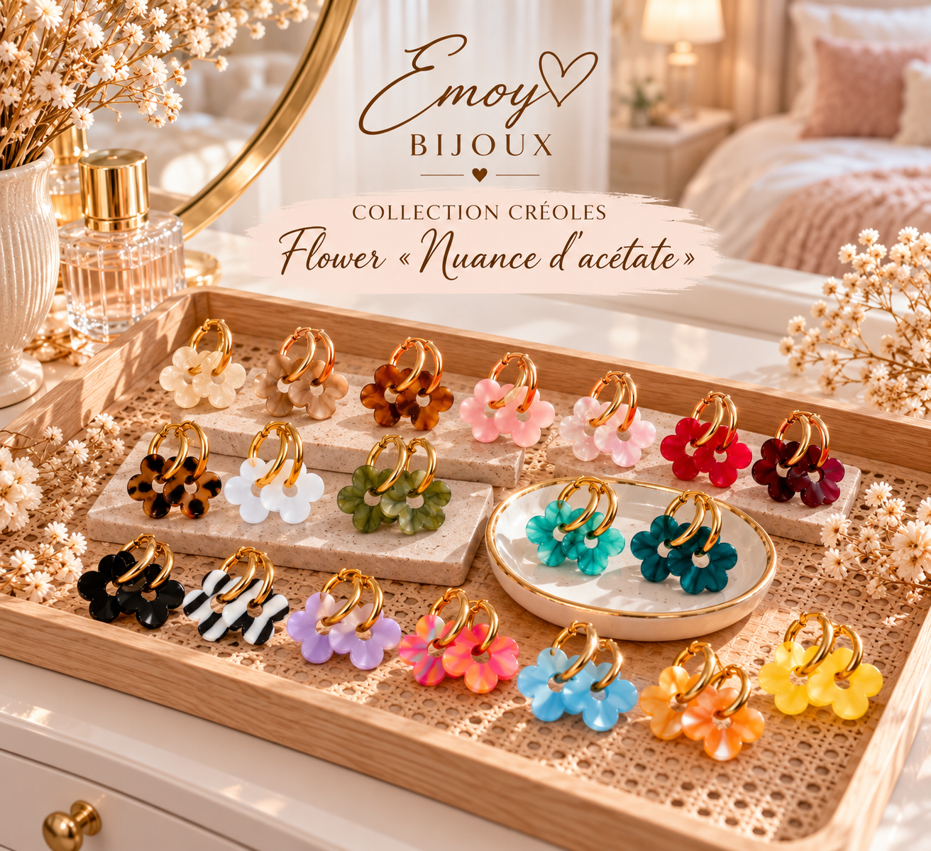 Collection Flower aux nuances délicates Emoy bijoux