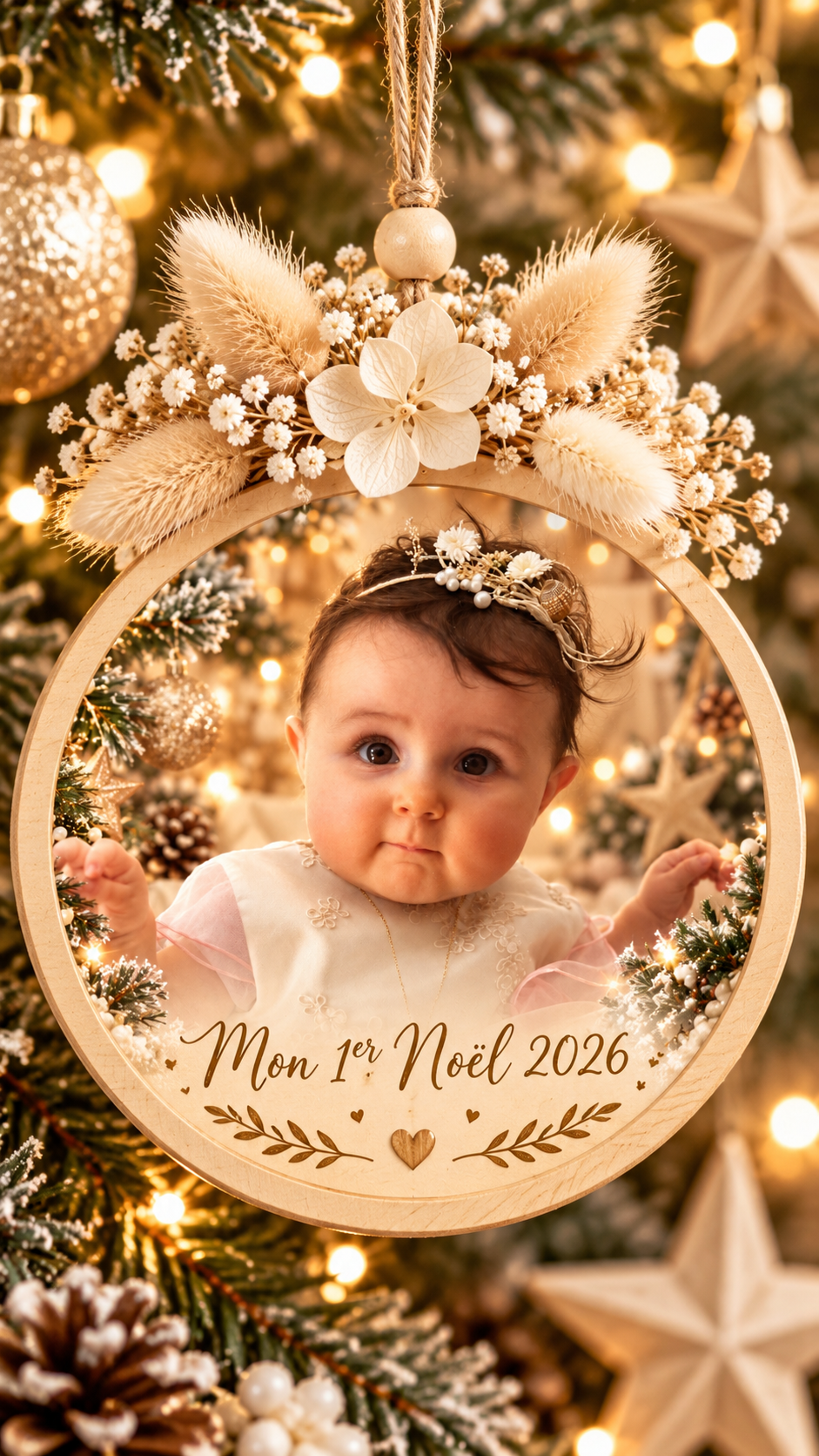 Ornement de Noël avec bébé_伊人
